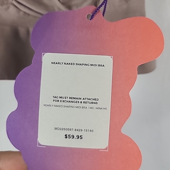 NEW Yitty Nearly Naked Shaping Midi Bra Size M/L Taupe Mink Me NWT $60 - Picture 3 of 6